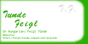 tunde feigl business card